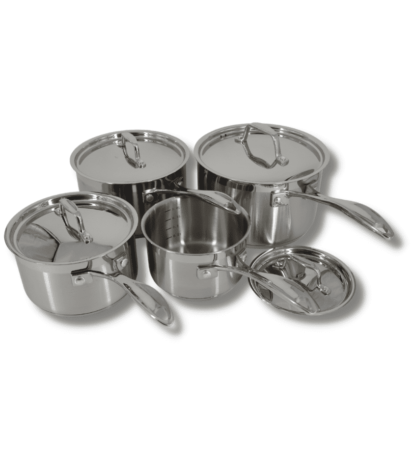 Dexam Supreme 4 Piece Stainless Steel Saucepan Set